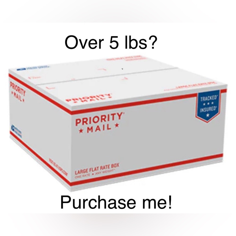 Extra shipping box ($3.00) plus label ($8.27) = $11.27 for 5 more lbs.